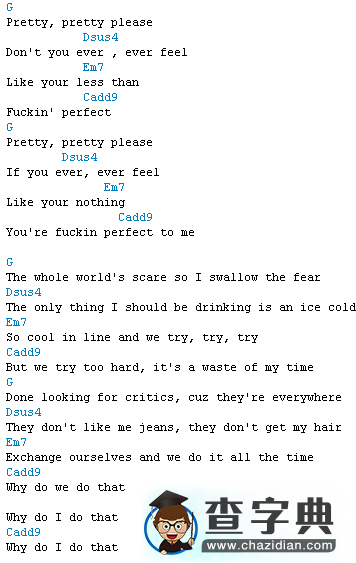 Fuckin Perfect吉他谱