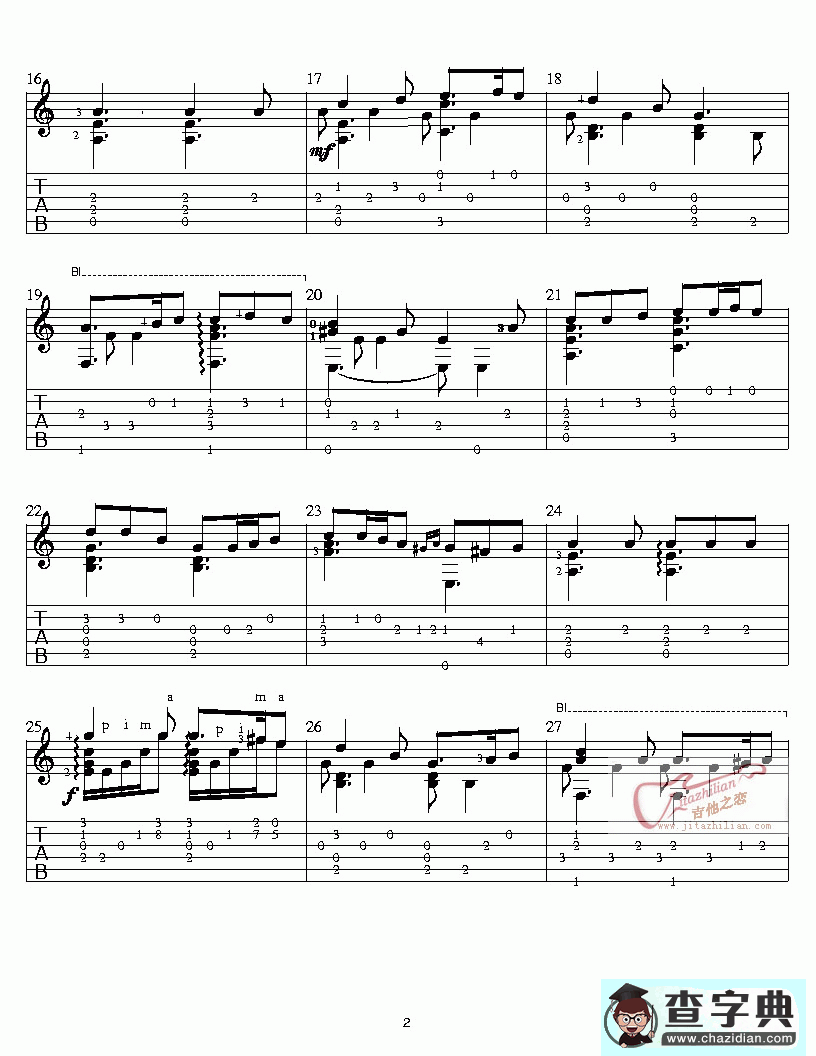 绿袖子古典吉他谱_绿袖子古典吉他曲谱