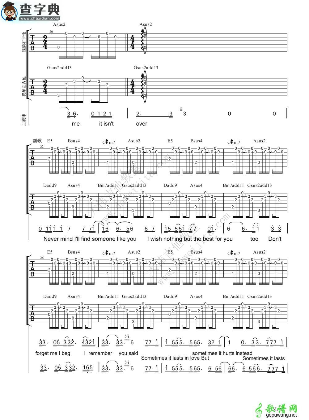 Someone Like You吉他谱Adele《Someone Like You》吉他教学
