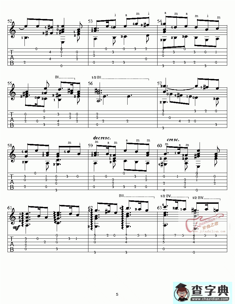 绿袖子古典吉他谱_绿袖子古典吉他曲谱