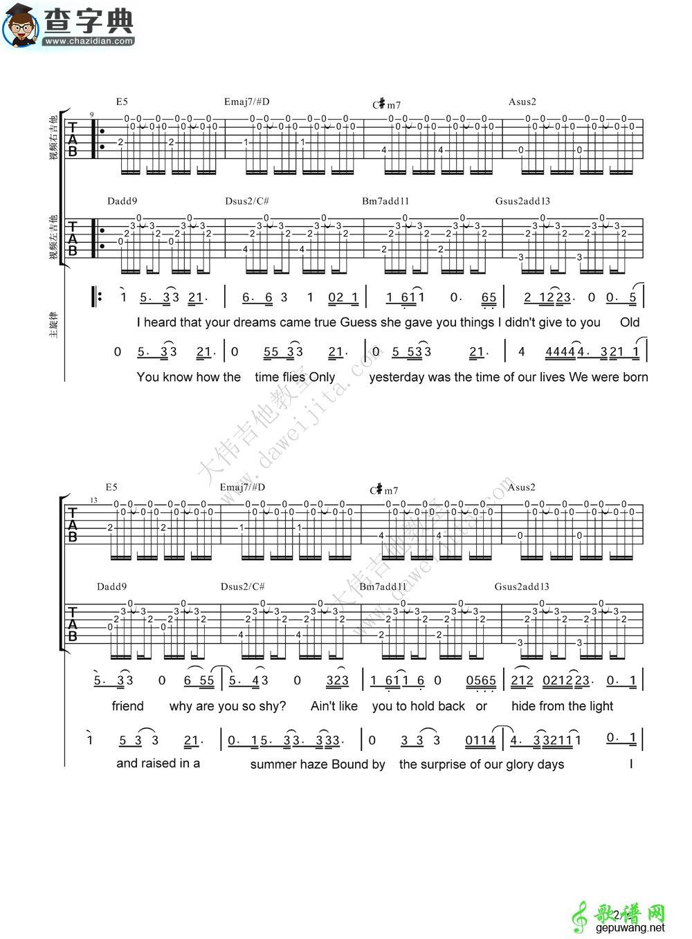 Someone Like You吉他谱Adele《Someone Like You》吉他教学