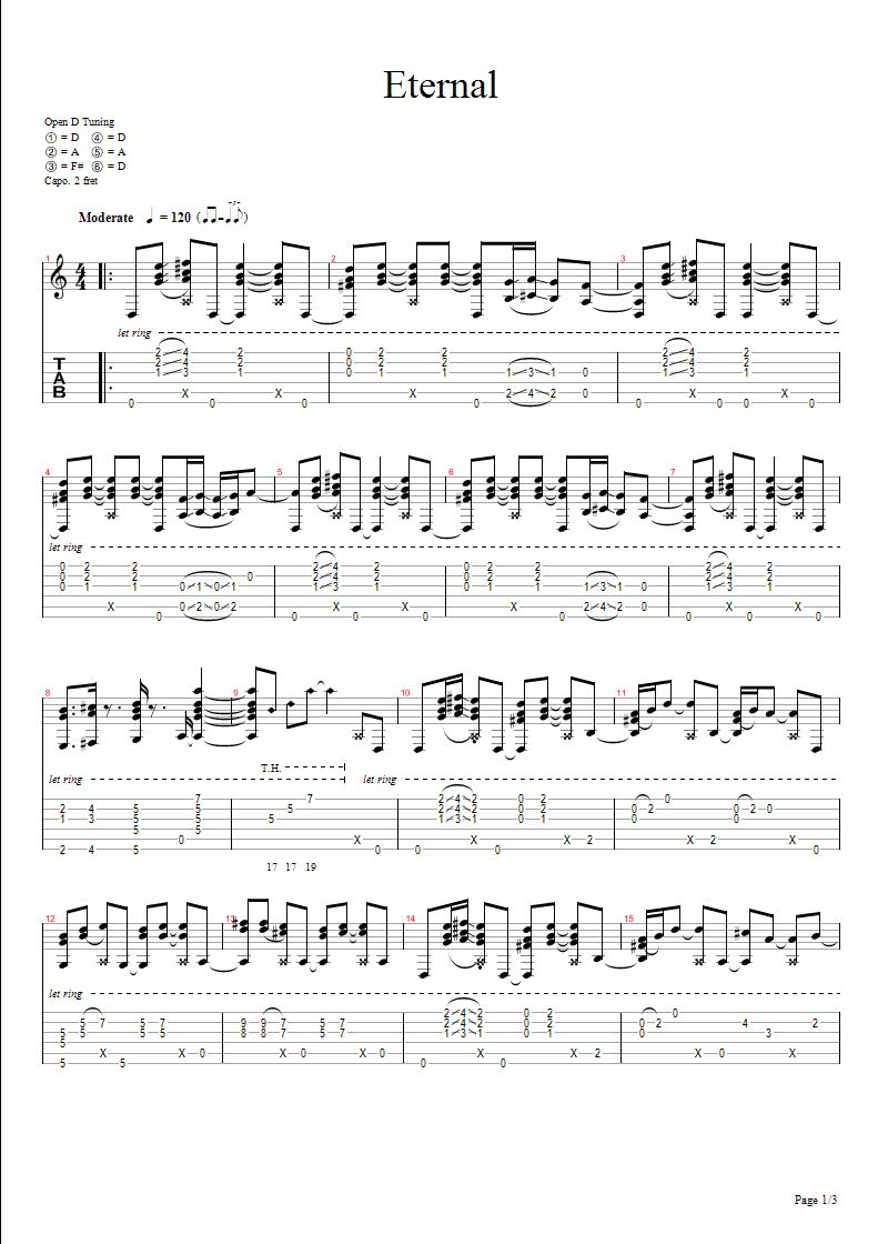 Eternal古典吉他谱