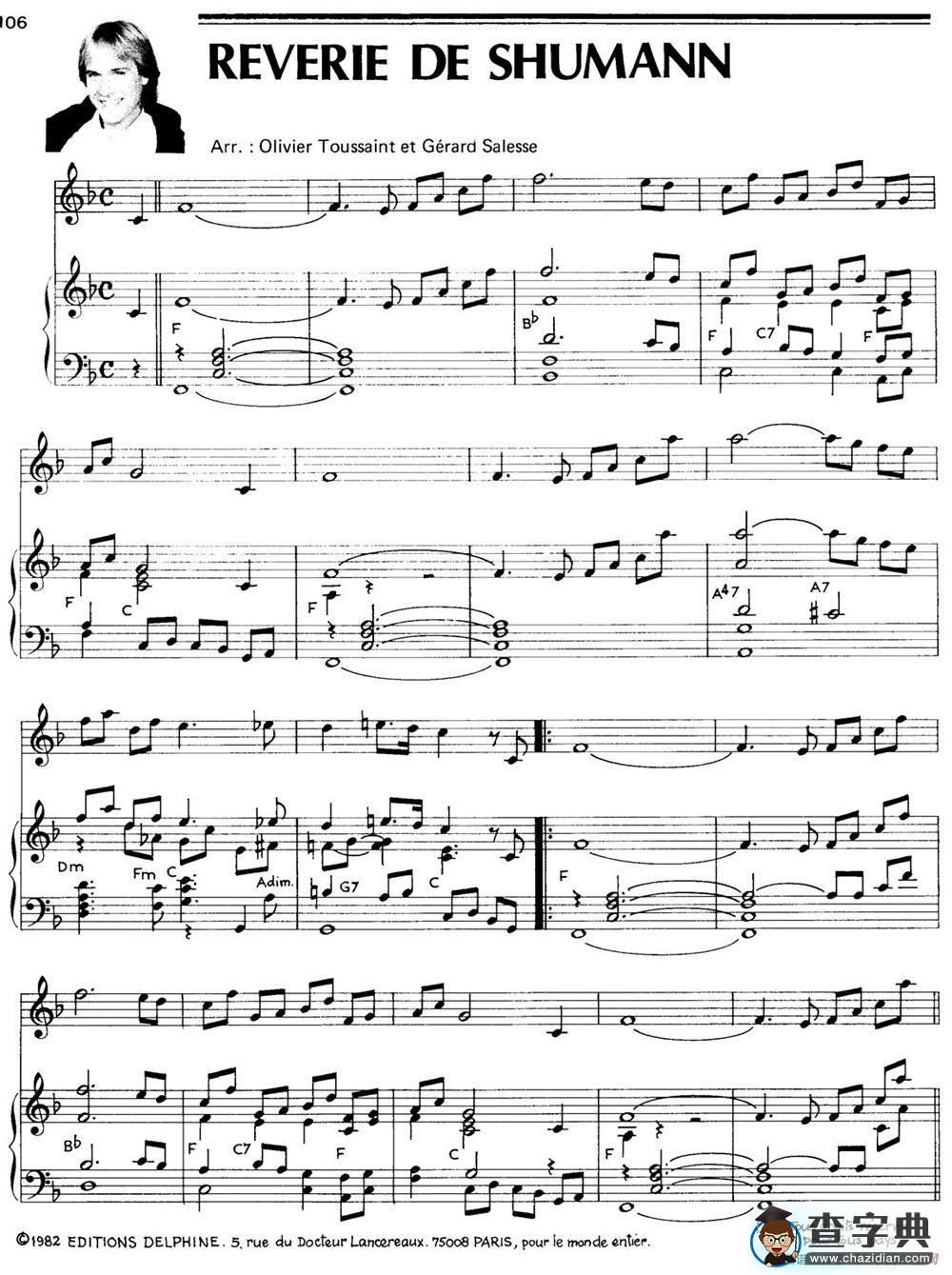 REVERIE DE SHUMANN钢琴谱