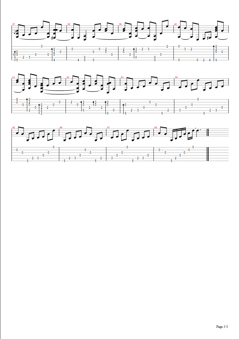 urusato古典吉他谱