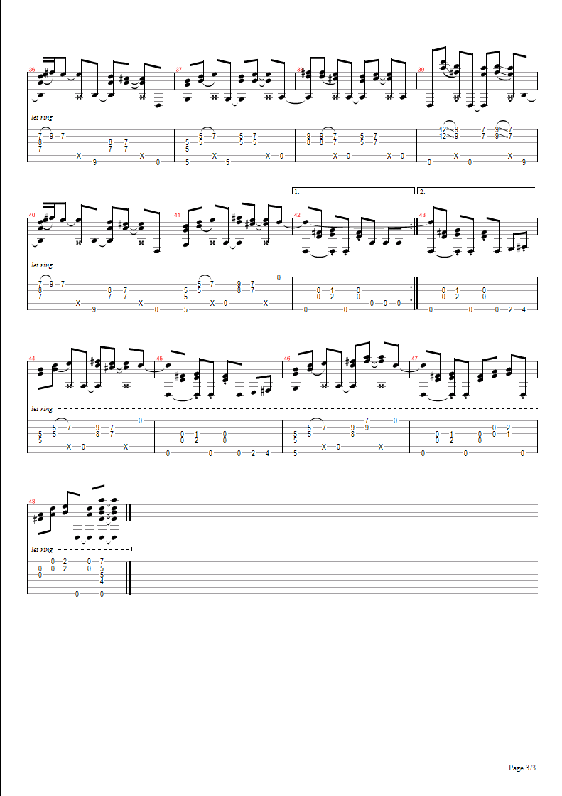 Eternal古典吉他谱