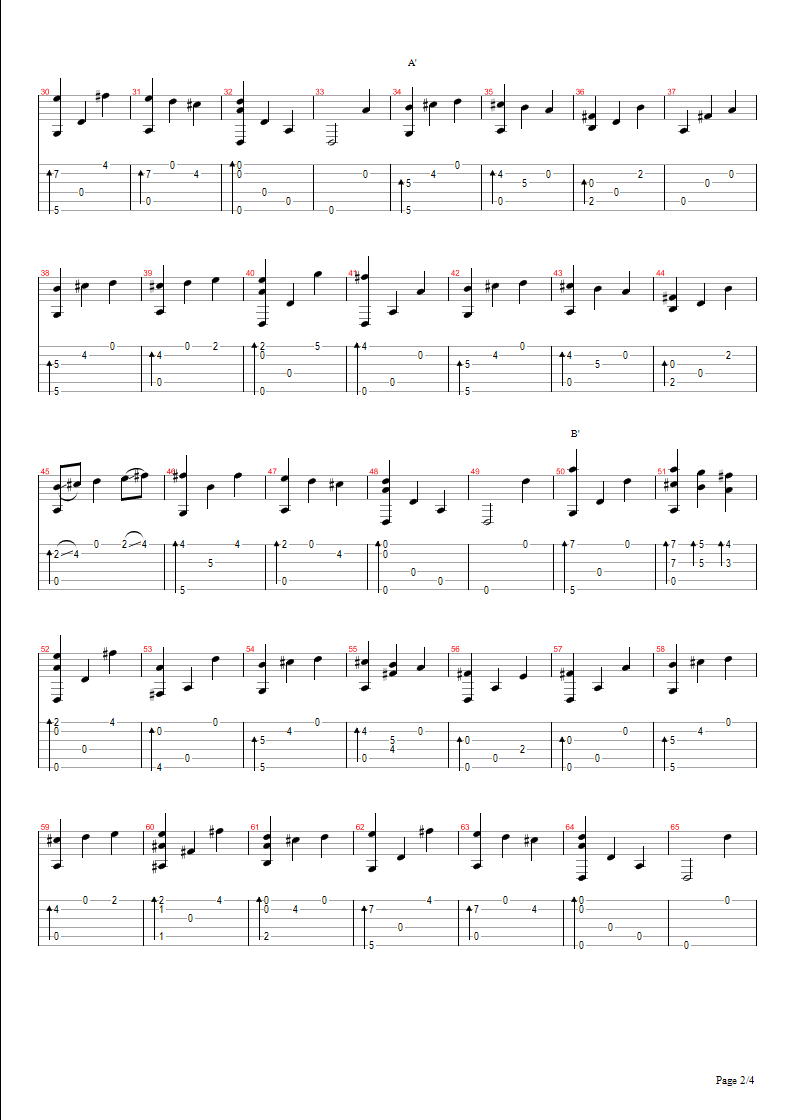 dandelion古典吉他谱
