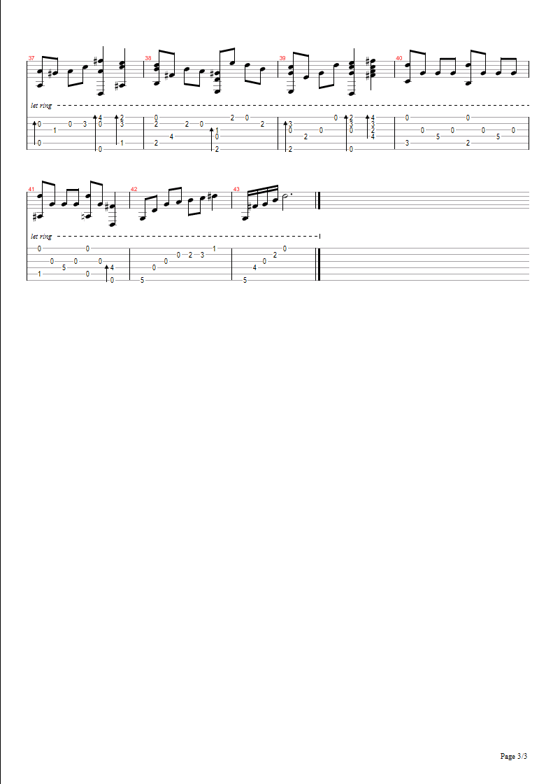 Before saying good night古典吉他谱