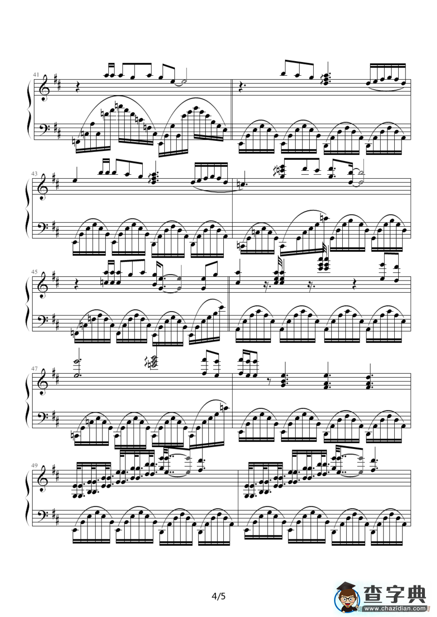 Nights In White Satin（白纱之夜）钢琴谱