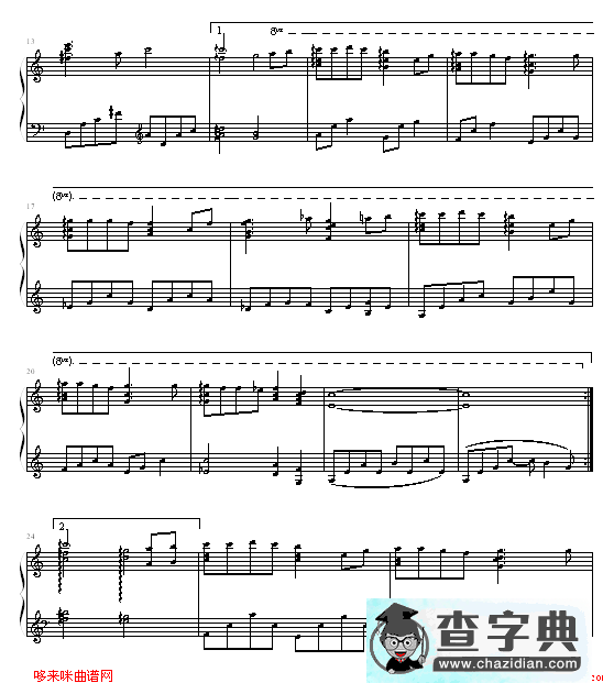千与千寻主题曲简谱