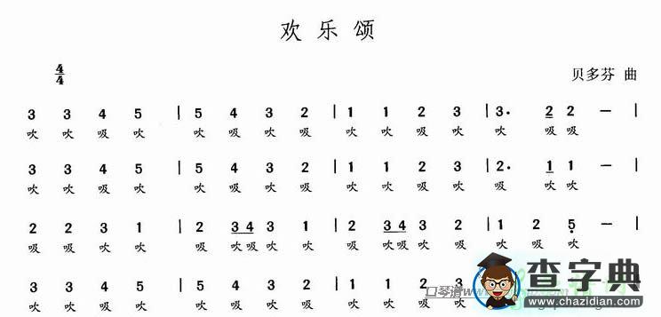 欢乐颂的简谱