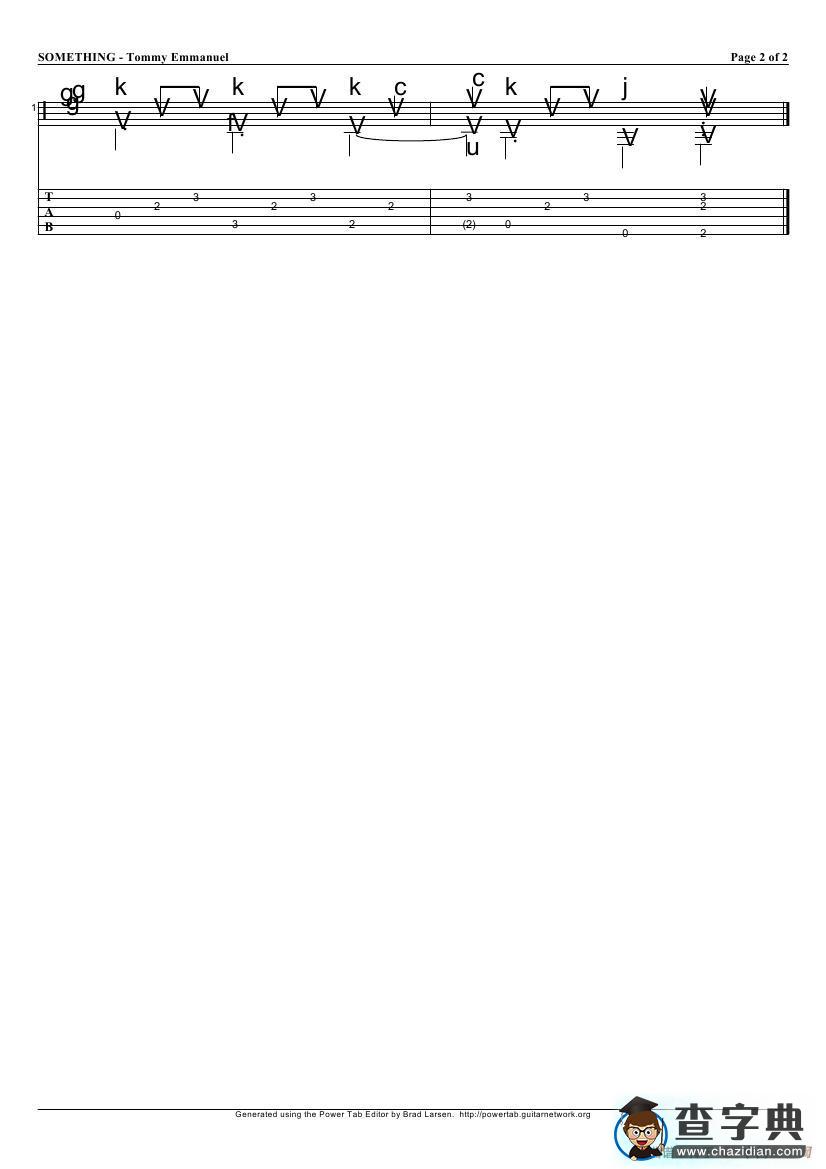 tommy emmanuel：something（指弹吉它）吉他谱