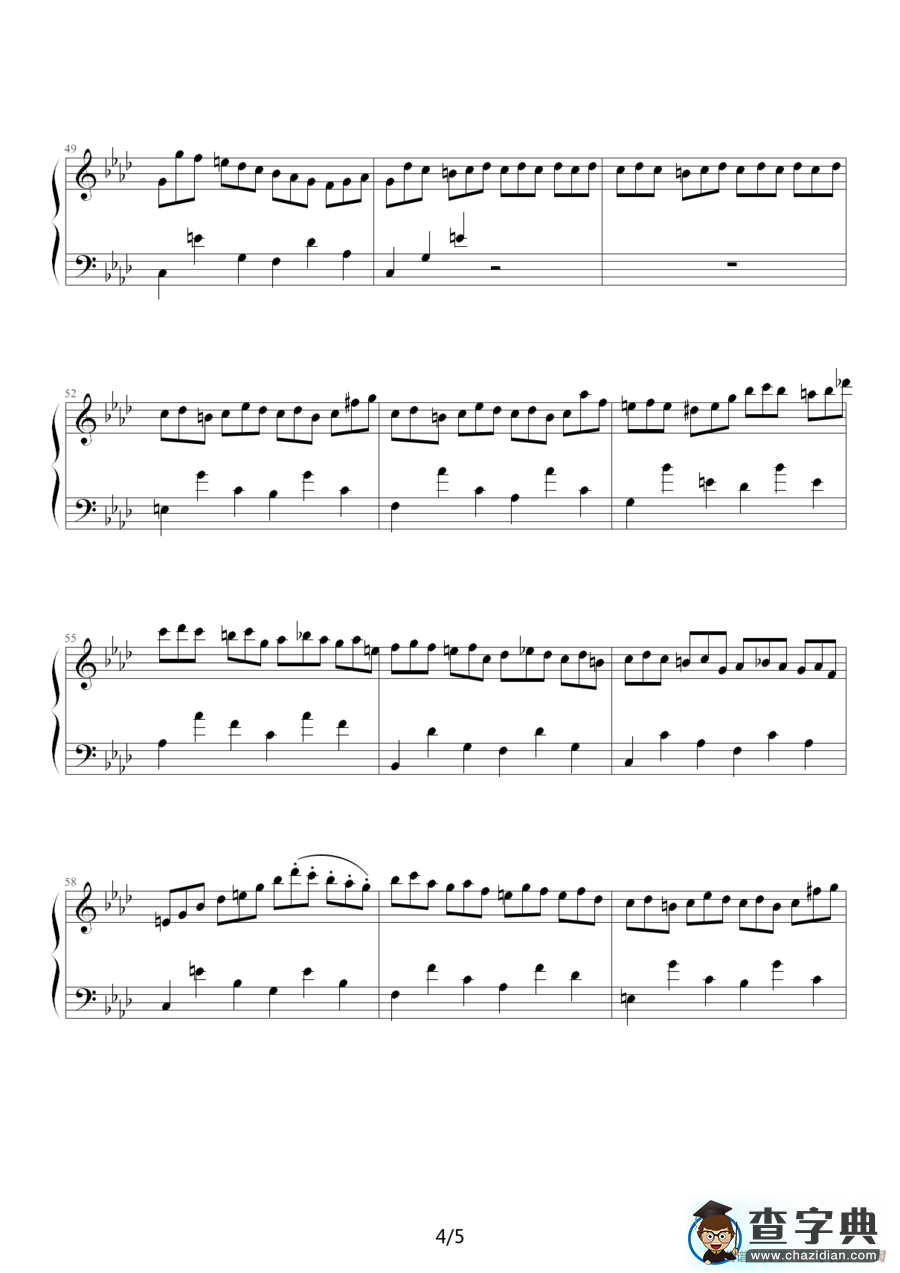 练习曲Op.25 No.2（肖邦曲、欧阳阳制谱版）钢琴谱