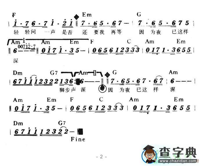 无言的表示简谱陈淑桦无言的表示简谱吉他谱