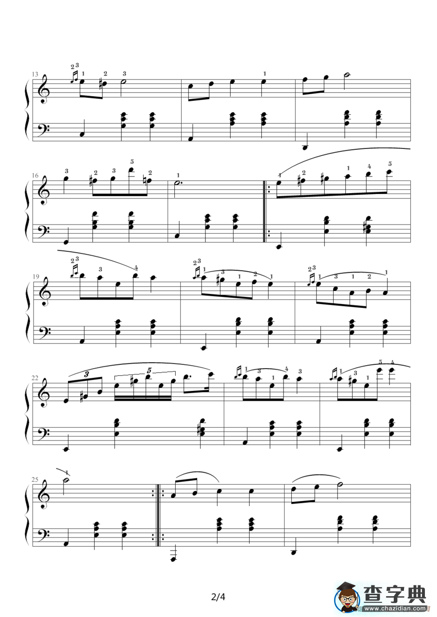 a小调圆舞曲（yh制谱版）钢琴谱