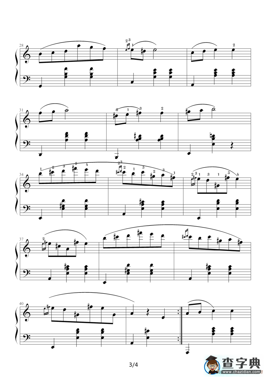 a小调圆舞曲（yh制谱版）钢琴谱