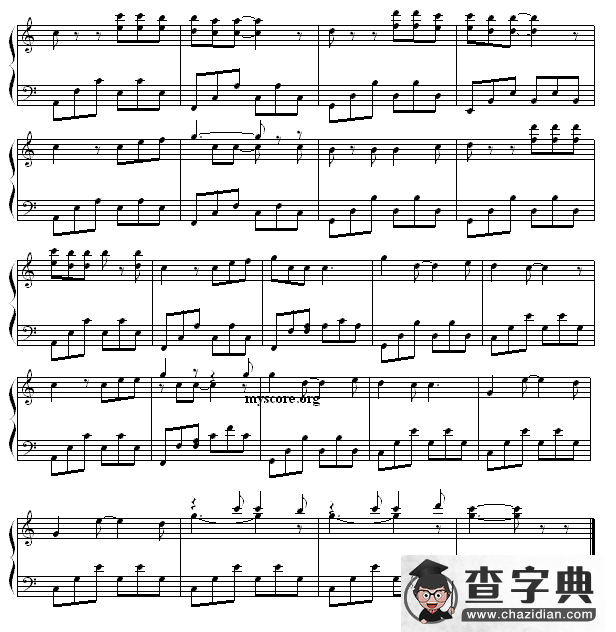 钢琴公主的浪漫钢琴：敞开心扉钢琴谱