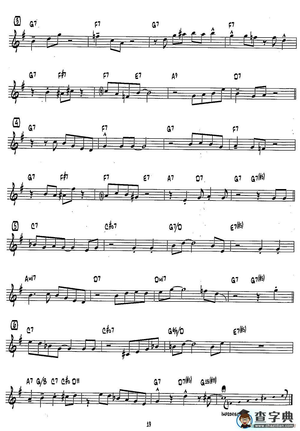 SHUFFLE（15首爵士练习曲之8）萨克斯谱