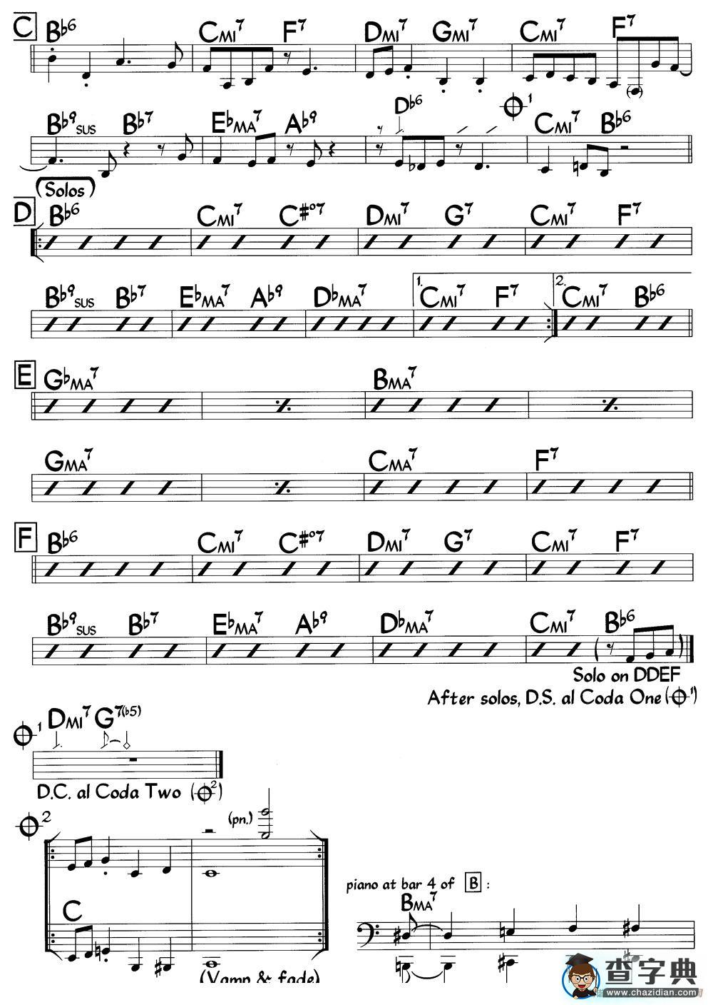 Gertrudes Bounce（爵士钢琴曲）钢琴谱