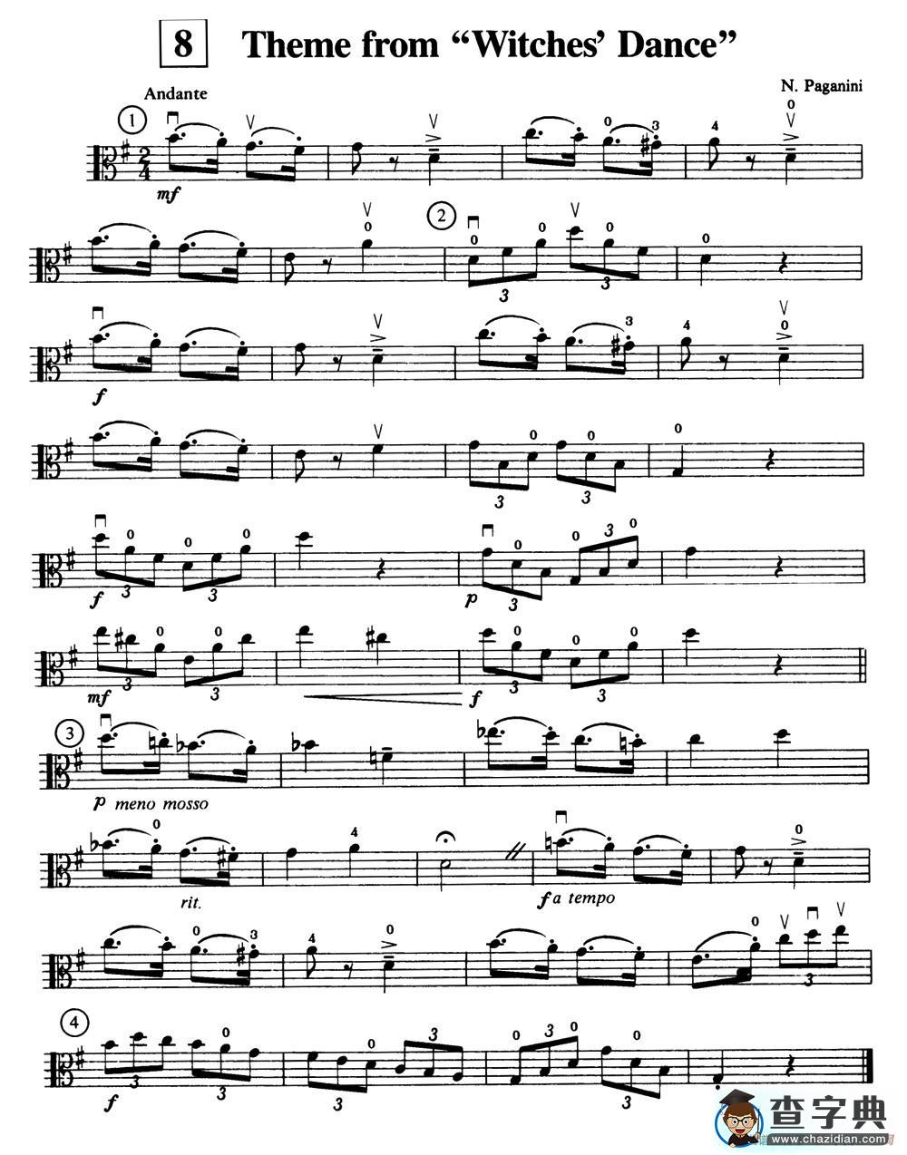 Theme From WitchesDance（中提琴）