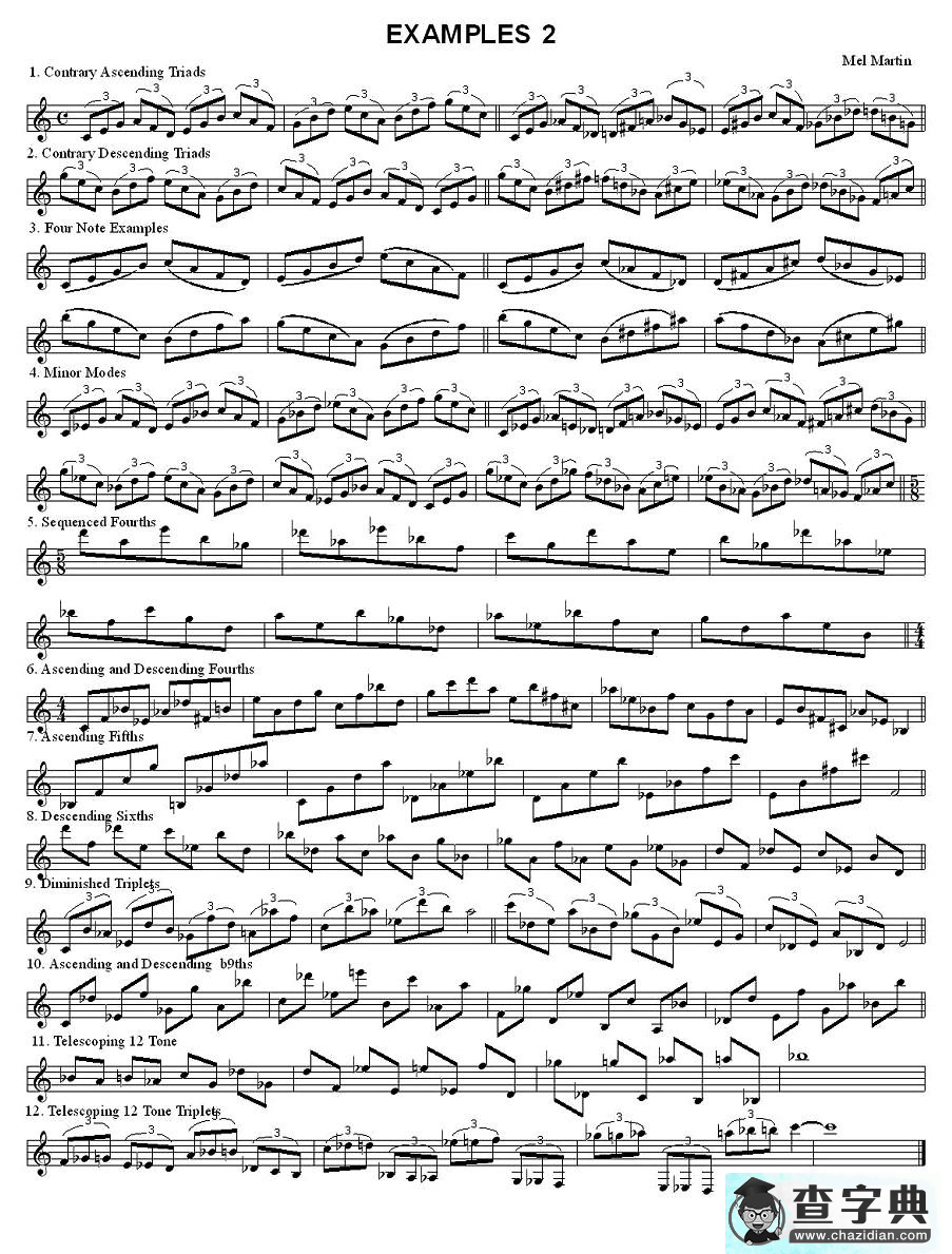 EXAMPLES（爵士乐练习曲2首）