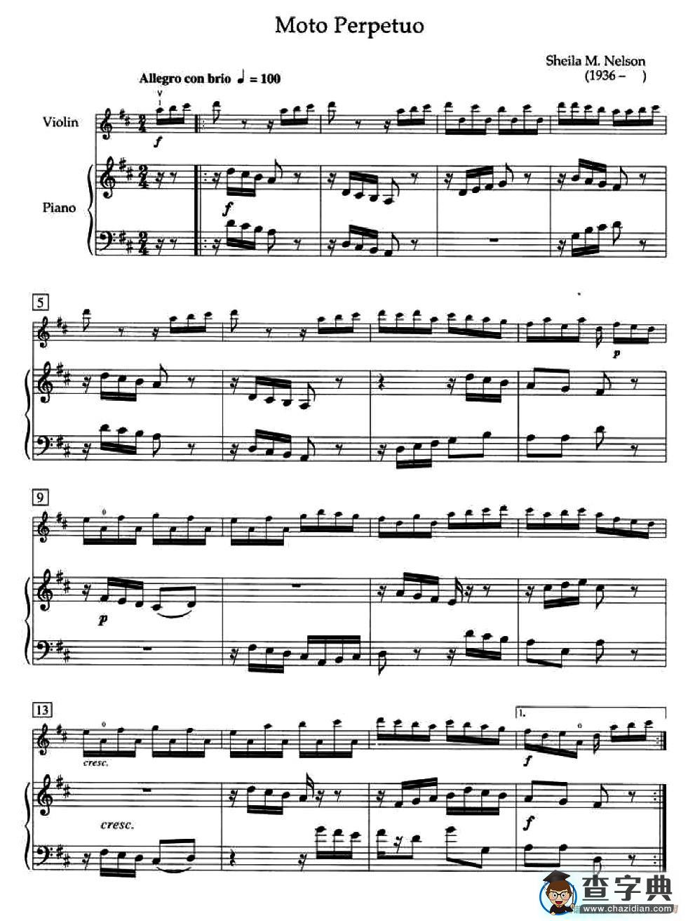 Moto Perpetuo （加拿大小提琴考级·第四级）