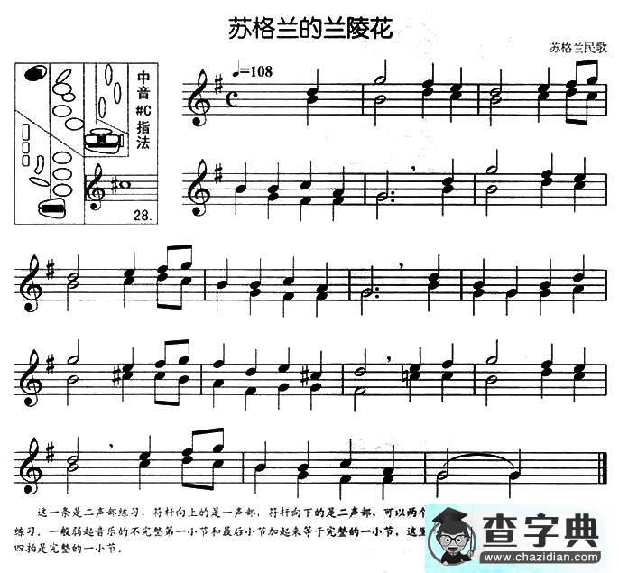 苏格兰的兰陵花（二重奏）
