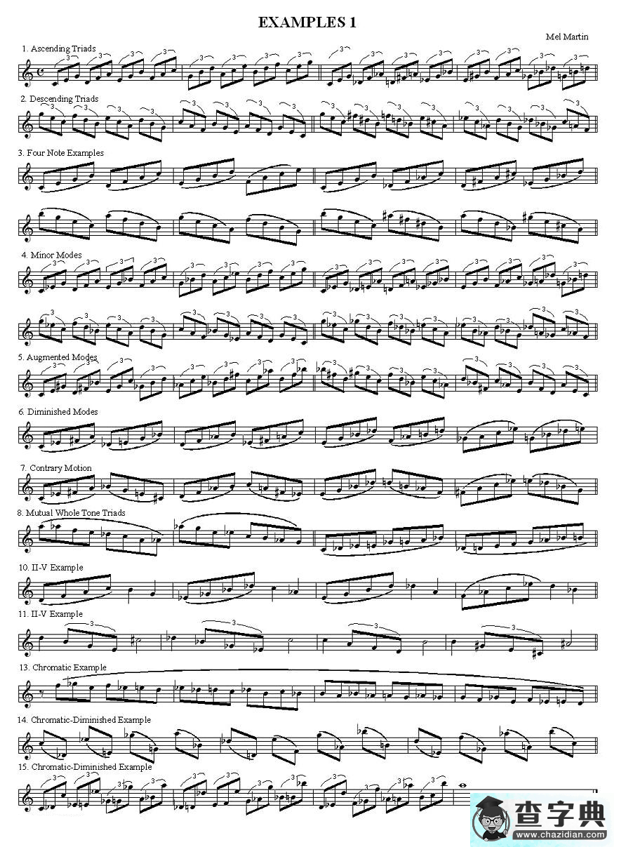 EXAMPLES（爵士乐练习曲2首）