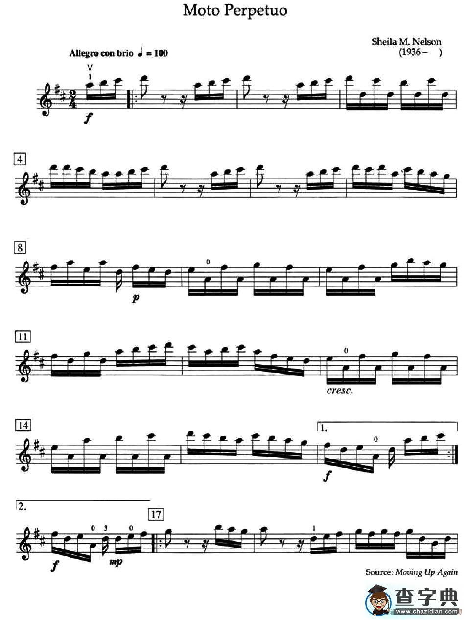 Moto Perpetuo （加拿大小提琴考级·第四级）