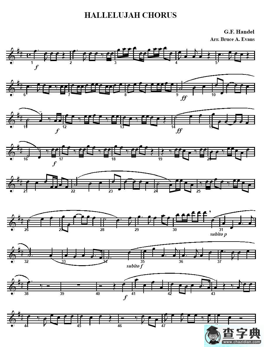 HALLELUJAH CHORUS（哈利路亚）