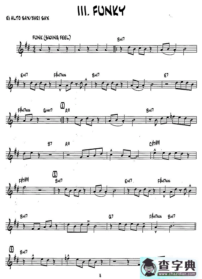 FUNKY（15首爵士练习曲之3）
