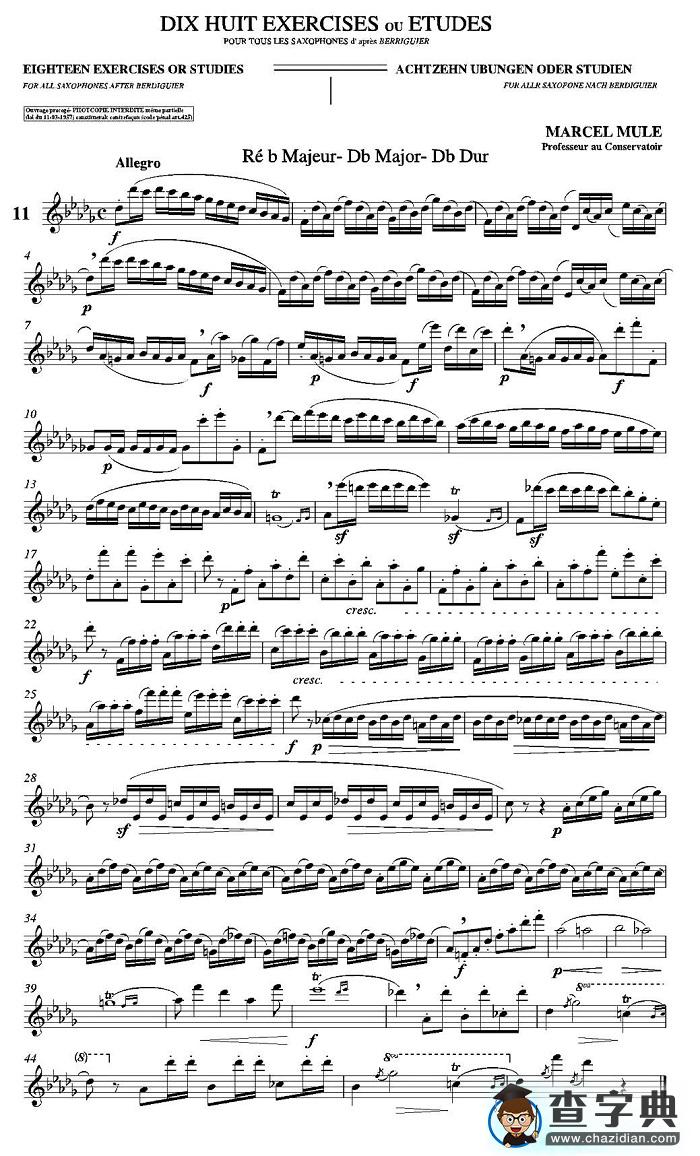 18 Exercicios ou Estudos de Marcel Mule - Enelruy Lira（马瑟·穆勒18首练习曲—11）