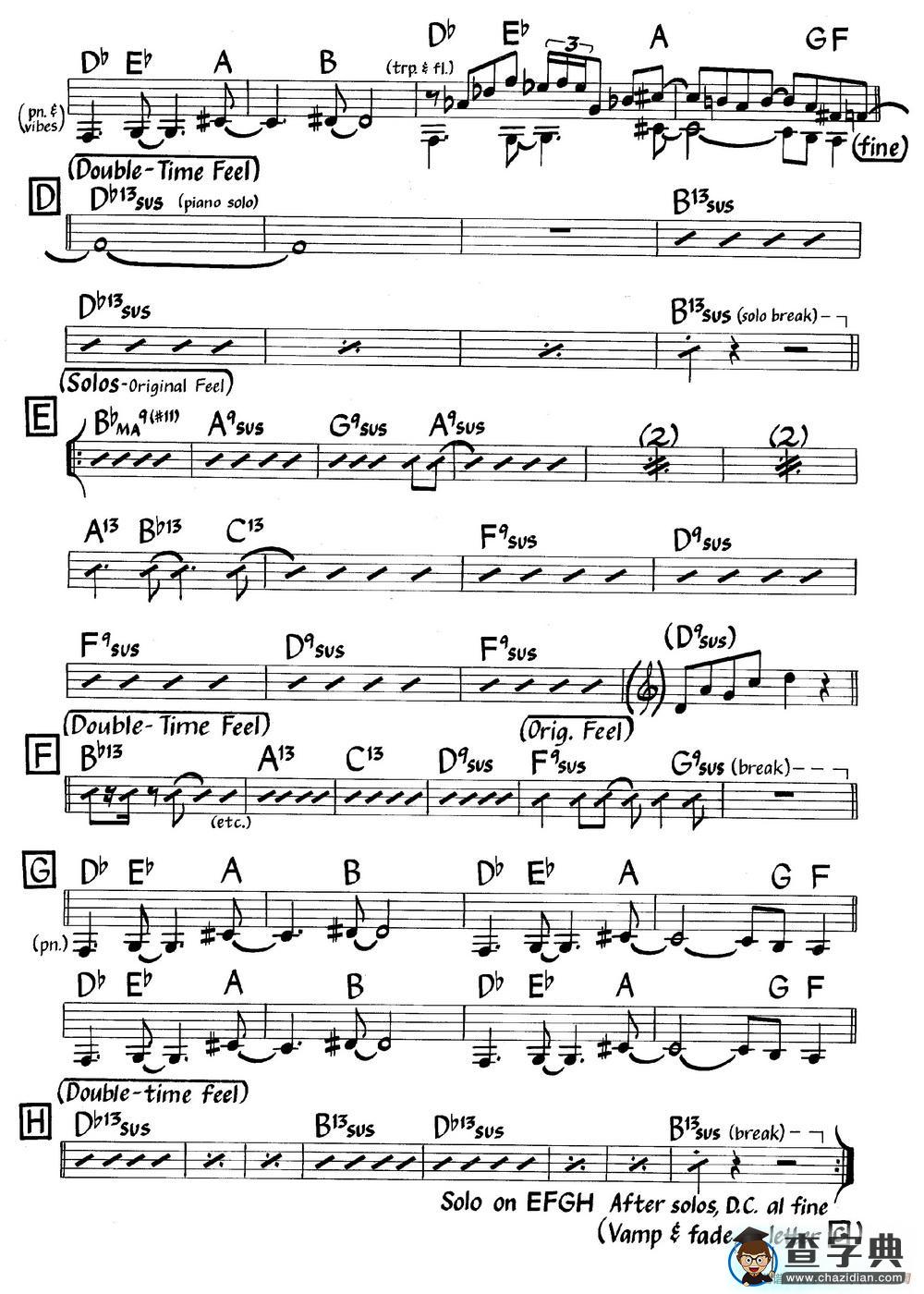 La Vida Feliz（爵士钢琴曲）钢琴谱