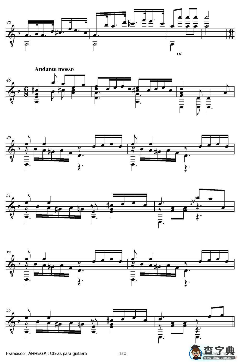 FANTASIA(Sobre motivos de la Traviata de Giuseppe Verdi)（古典吉他）吉他谱