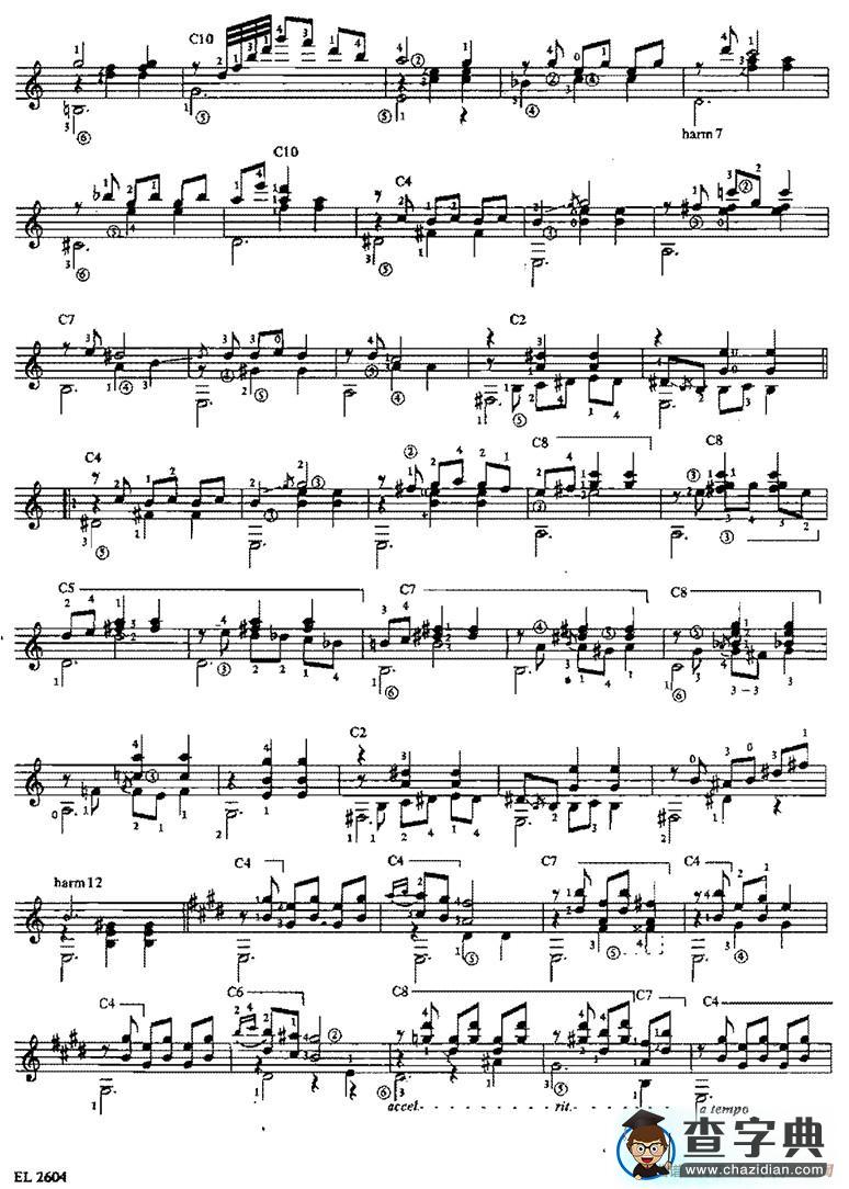 Mazurka Apasionata（古典吉他）吉他谱