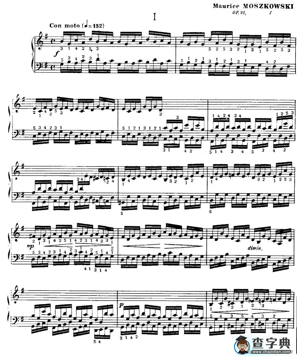 20 Petites Etudes, Op.91（20首小型练习曲）（1）钢琴谱