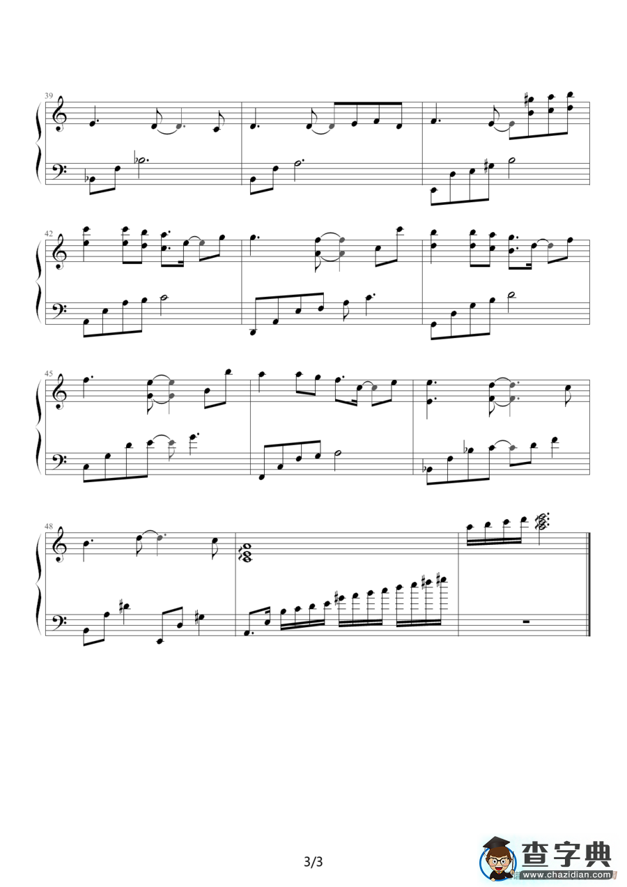 Tears（电视剧《玻璃鞋》插曲）钢琴谱