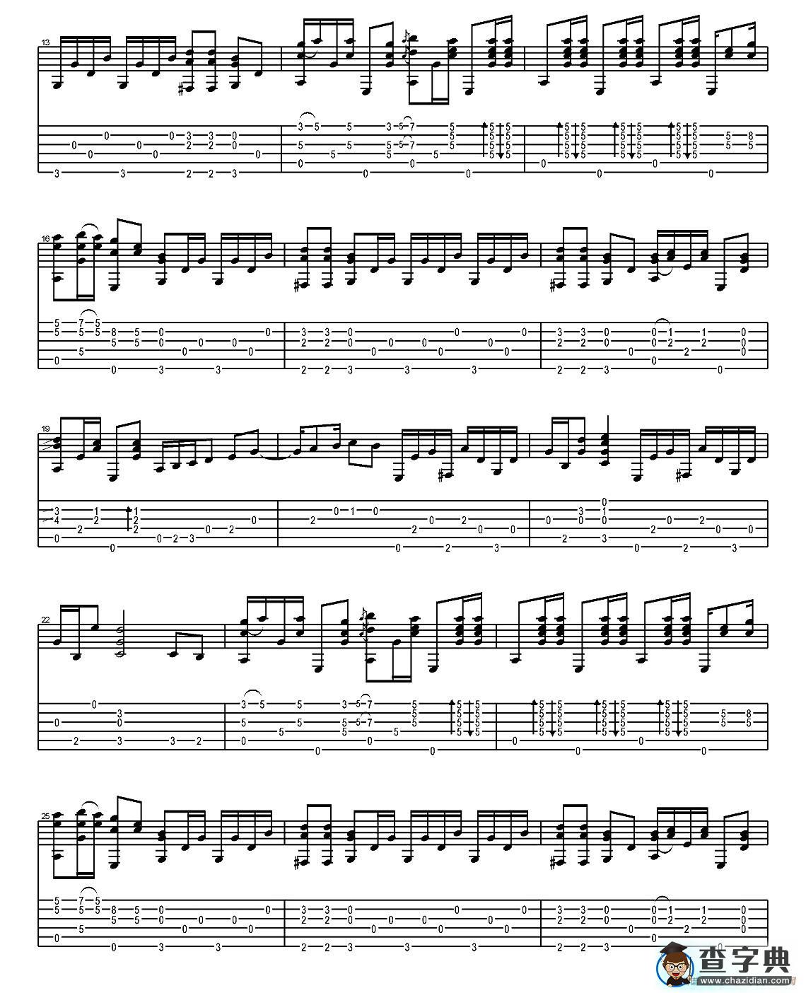 tommy emmanuel：haba na haba（指弹吉他）吉他谱