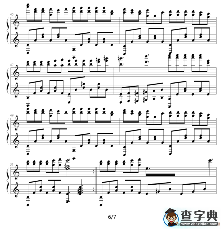 边走边爱钢琴谱