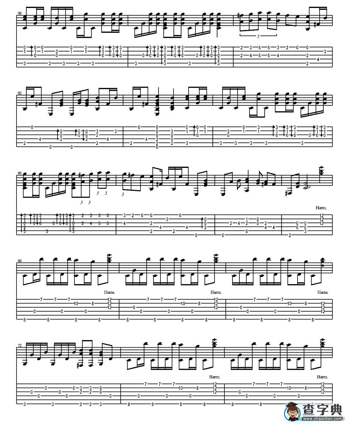 tommy emmanuel：haba na haba（指弹吉他）吉他谱