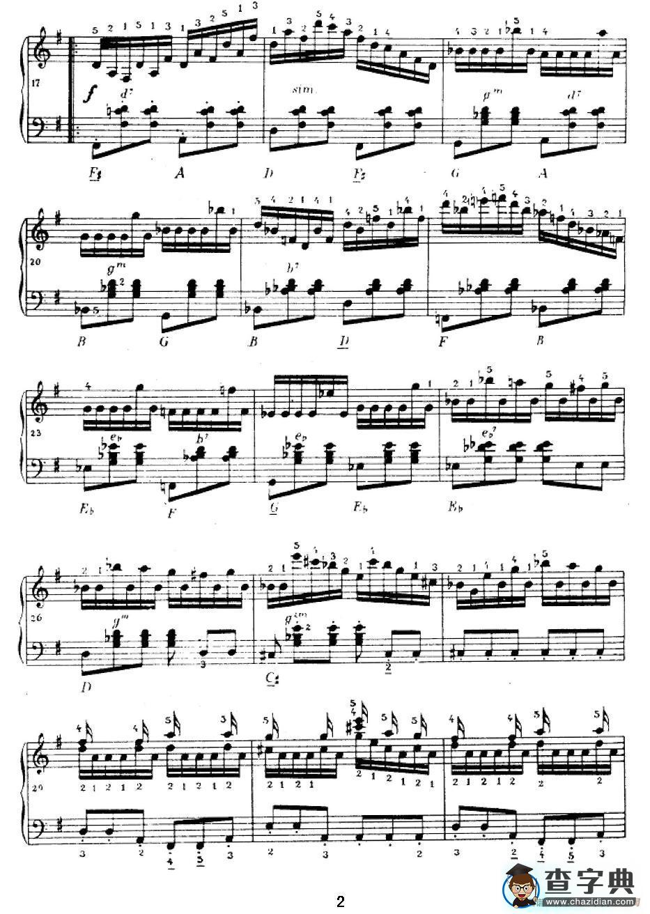 手风琴练习曲（1）手风琴谱/简谱