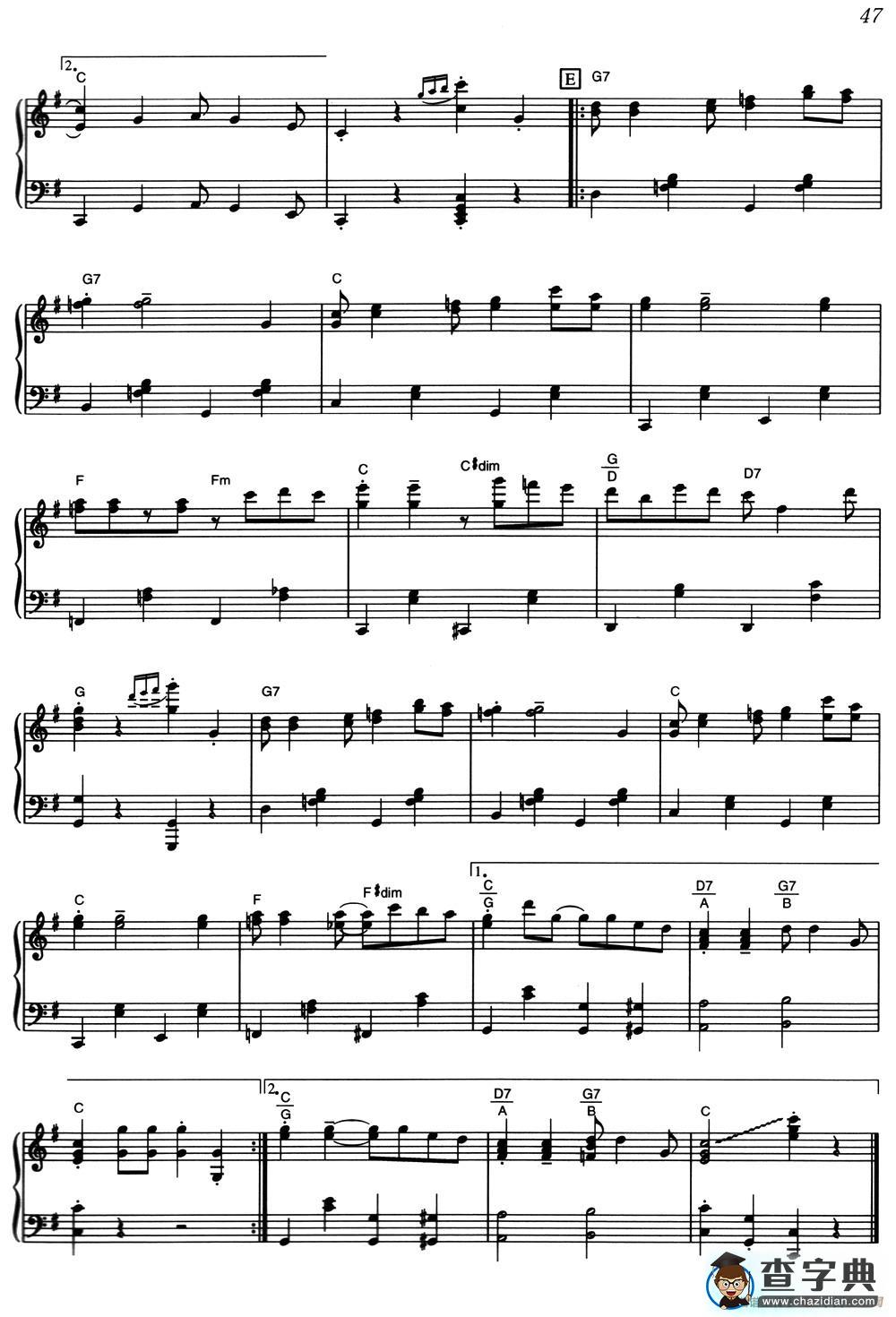 Peacherine Rag（《海上钢琴师》选曲）钢琴谱