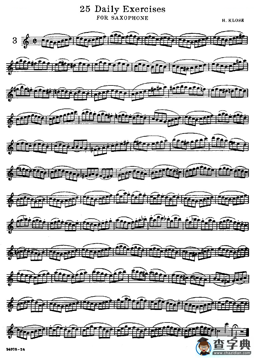 25 Daily Exercises 之3萨克斯谱