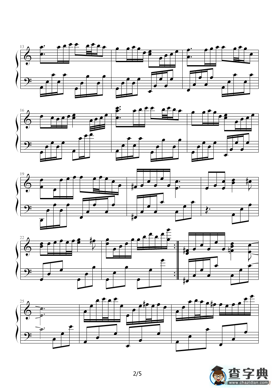 猴子圆舞曲钢琴谱