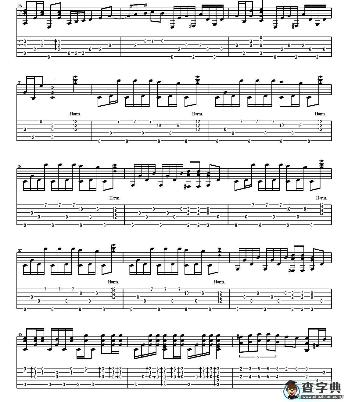 tommy emmanuel：haba na haba（指弹吉他）吉他谱