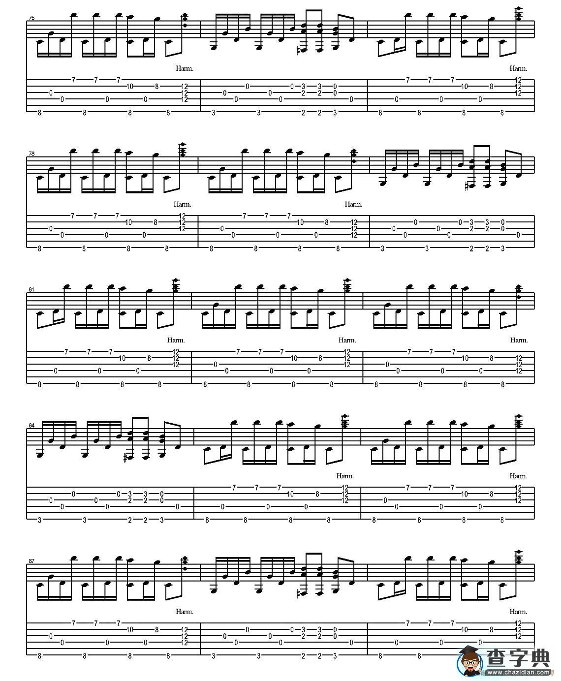 tommy emmanuel：haba na haba（指弹吉他）吉他谱