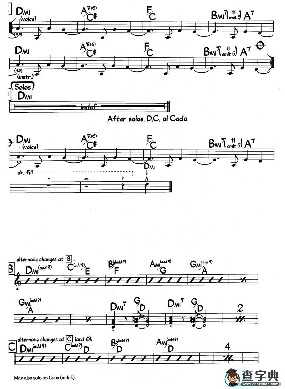 Casa Forte（爵士钢琴曲）钢琴谱