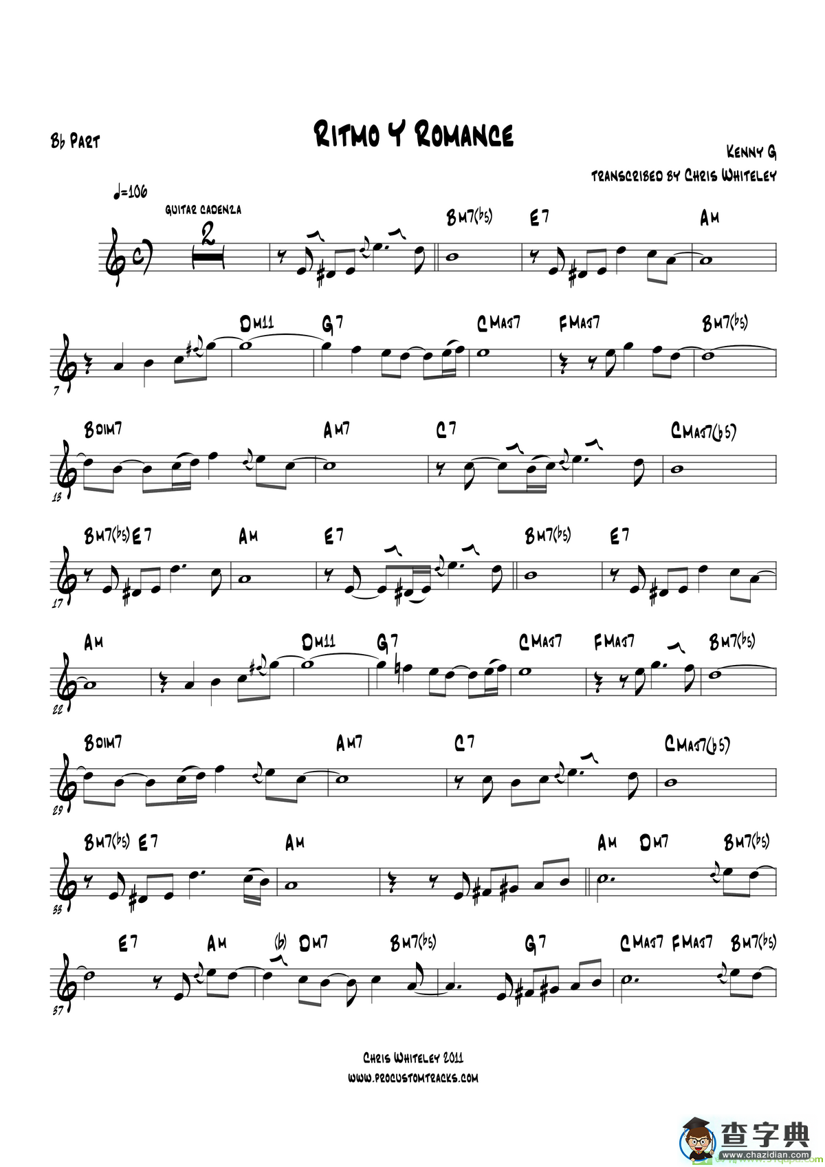 RitmoYRomanc（BbPart）萨克斯谱