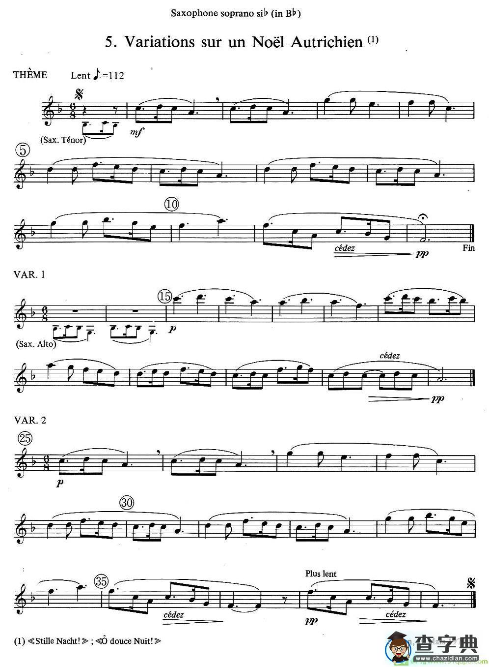 jean Bouvard 编写的6首萨克斯四重奏萨克斯谱(jean作曲)