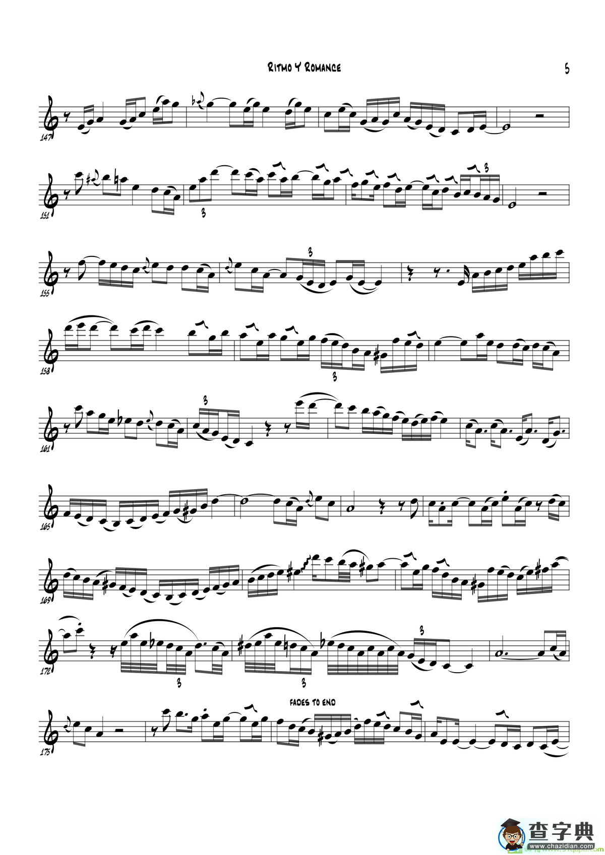 RitmoYRomanc（BbPart）萨克斯谱