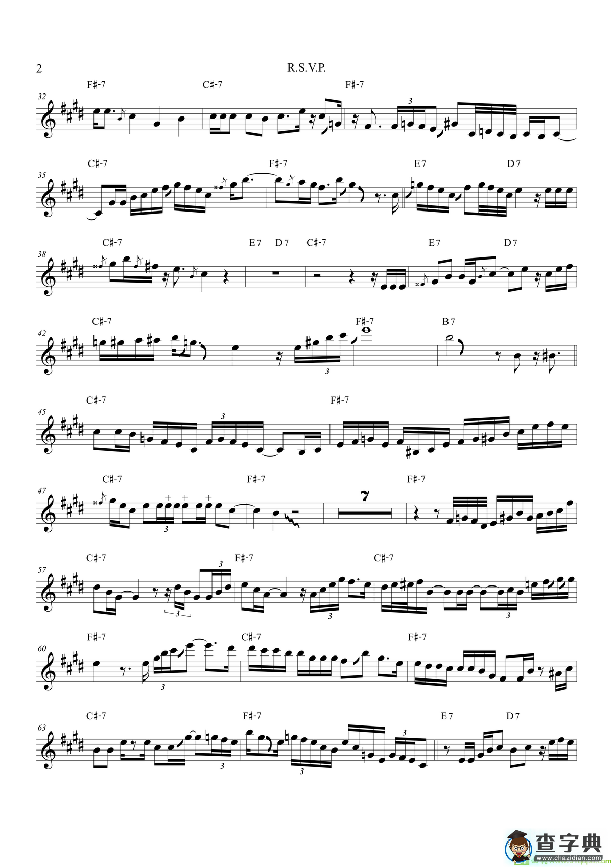 R.S.V.P（中音萨克斯）萨克斯谱
